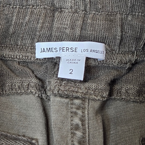 JAMES PERSE Mixed Media Pant Army Green Pigment Women’s Size 2 6110 - Picture 5 of 10